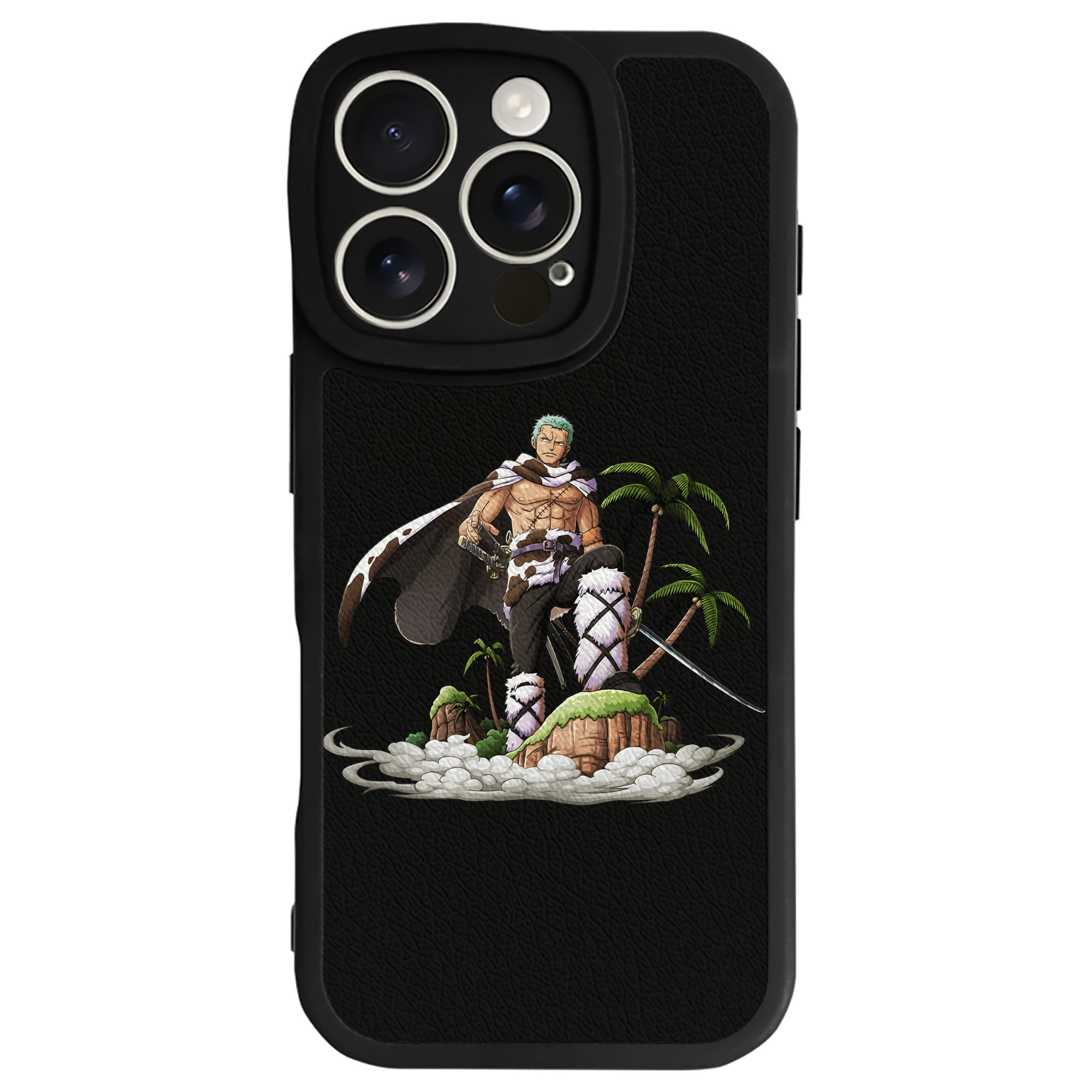 （画像用） ワンピース ロロノア・ゾロ ONE PIECE Roronoa Zoro 【iPhone 16シリーズ対応】シリコンスマホケース（レザー調） 材質：シリコン
